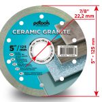דיסק יהלום PDTools 125 1,4 10 22,2 Ceramic Granite | SKU 820200CRMGu | מוצר תמונה 3