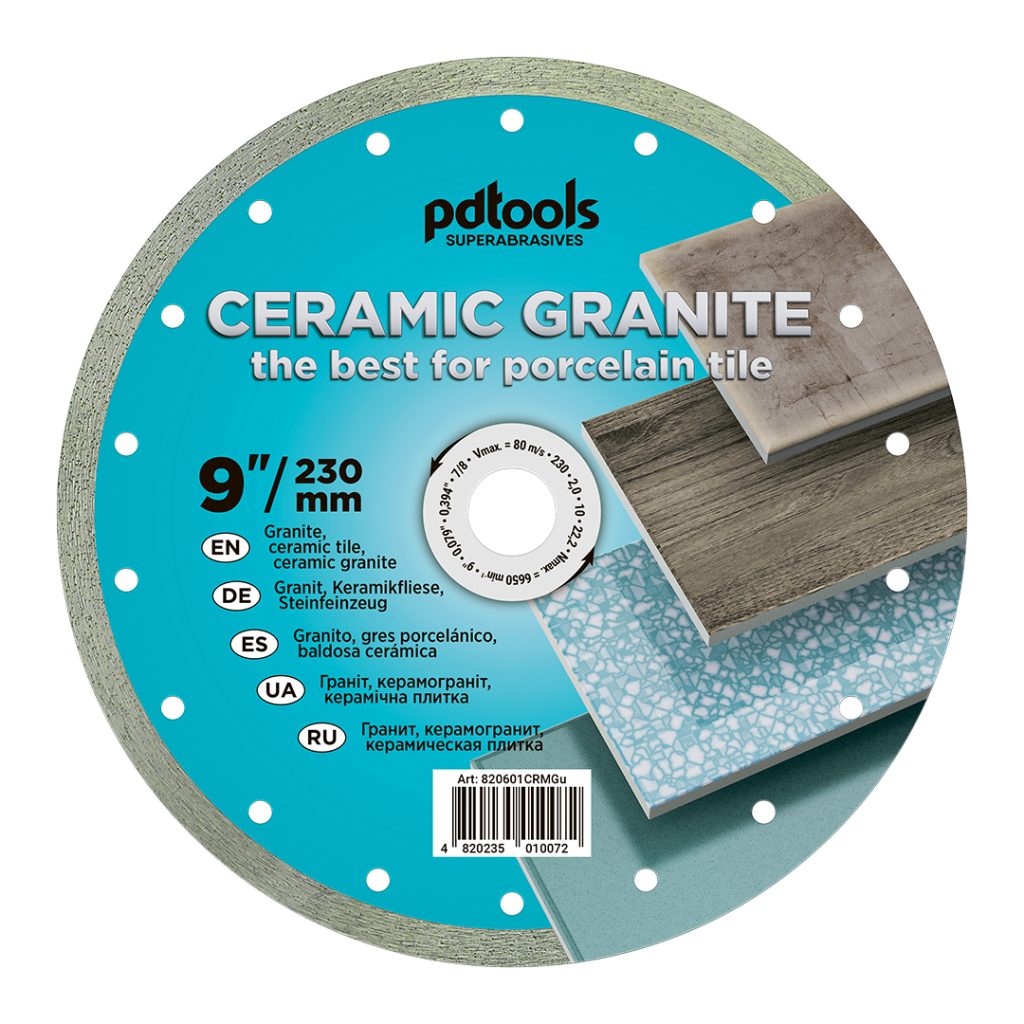 Алмазный диск PDTools 230 2,0 10 22,2 Ceramic Granite | Артикул 820601CRMGu | Товар Изображе...
