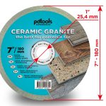 Алмазный диск PDTools 180 1,6 10 25,4 Ceramic Granite | Артикул 820401CRMG | Товар Изображе...