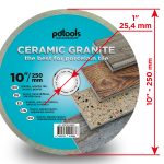 Алмазный диск PDTools 250 1,6 10 25,4 Ceramic Granite | Артикул 820701CRMG | Товар Изображе...