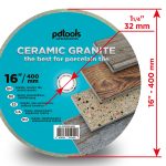 דיסק יהלום PDTools 400 2,2 10 32 Ceramic Granite | SKU 820905CRMG | מוצר תמונה 3