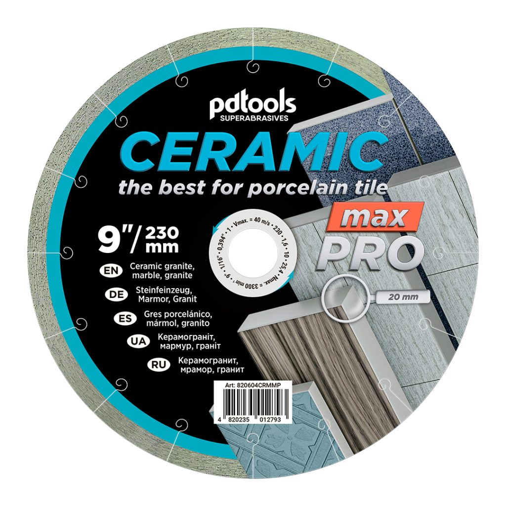 Алмазный диск PDTools 230 1,6 10 25,4 Ceramic Max Pro | Артикул 820604CRMMP | Товар Изображе...
