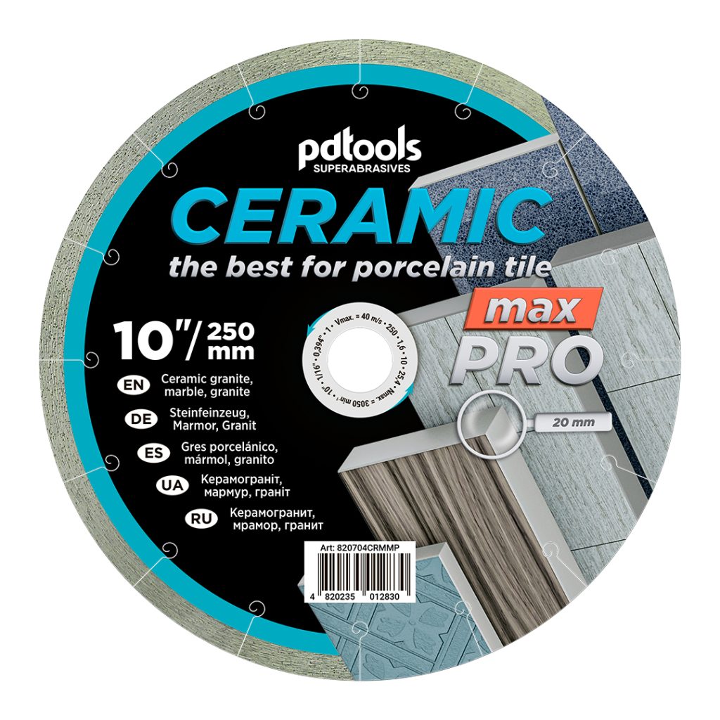 Алмазный диск PDTools 250 1,6 10 25,4 Ceramic Max Pro | Артикул 820704CRMMP | Товар Изображе...