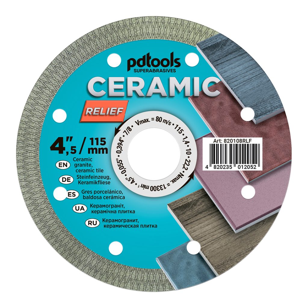 דיסק יהלום PDTools 115 1,4 10 22,2 Ceramic Relief | SKU 820108RLF | מוצר תמונה