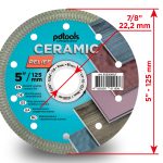 דיסק יהלום PDTools 125 1,4 10 22,2 Ceramic Relief | SKU 820204RLF | מוצר תמונה 3