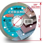 דיסק יהלום PDTools 115 1,2 10 22,2 Ceramic Relief Ultra | SKU 820109RLFU | מוצר תמונה 3