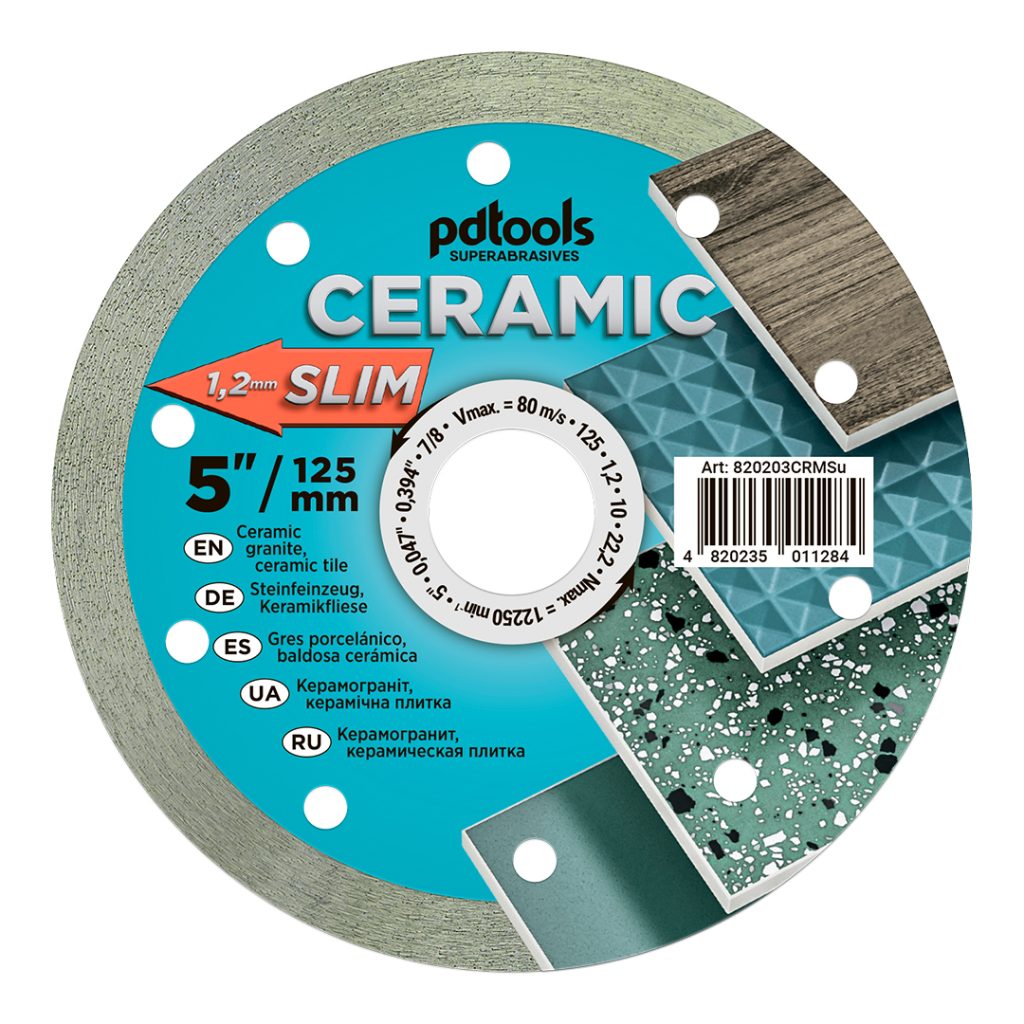 דיסק יהלום PDTools 125 1,2 10 22,2 Ceramic Slim | SKU 820203CRMSu | מוצר תמונה
