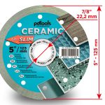 דיסק יהלום PDTools 125 1,2 10 22,2 Ceramic Slim | SKU 820203CRMSu | מוצר תמונה 3