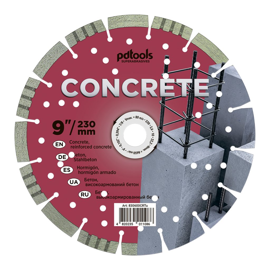 Diamond Disc PDTools 230 2,6 10 22,2 Concrete | SKU 830601CRTSu | Product Image