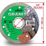 דיסק יהלום PDTools 125 1,4 10 22,2 Granite | SKU 820200CGRu | מוצר תמונה 3