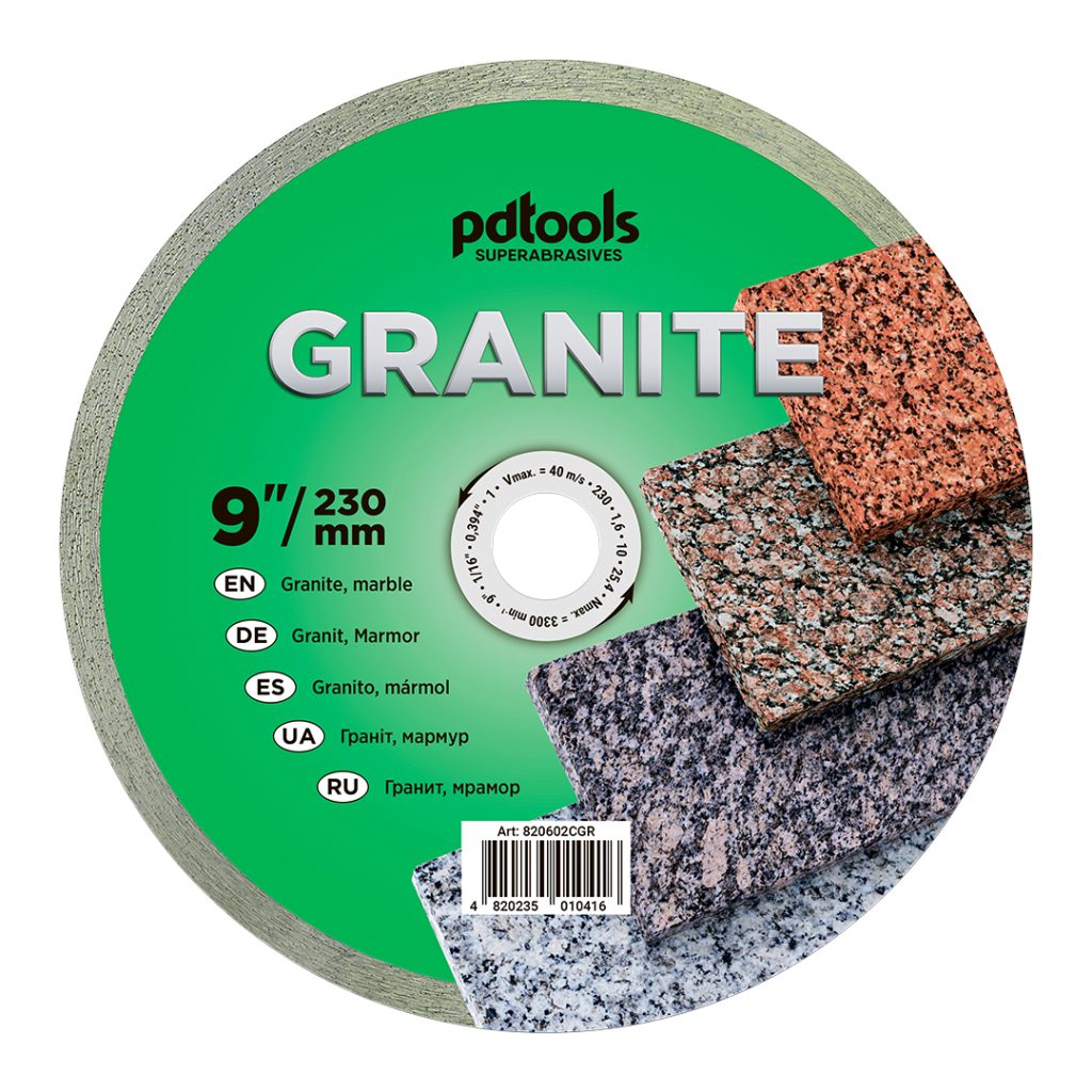 דיסק יהלום PDTools 230 1,6 10 25,4 Granite | SKU 820602CGR | מוצר תמונה