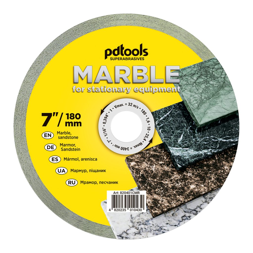 Diamond Disc PDTools 180 1,6 10 25,4 Marble | SKU 820401CMR | Product Image