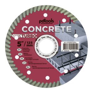 דיסק יהלום PDTools 125 2,2 8 22,2 Turbo Concrete | SKU 810200TCRTu | מוצר תמונה