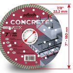 דיסק יהלום PDTools 180 2,6 10 22,2 Turbo Concrete | SKU 810400TCRTu | מוצר תמונה 3