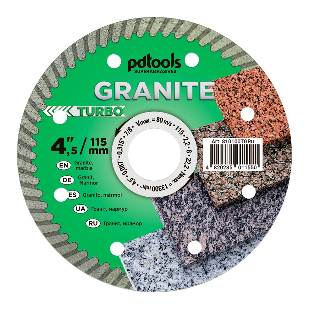 דיסק יהלום PDTools 115 2,2 8 22,2 Turbo Granite | SKU 810100TGRu | מוצר תמונה