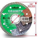 דיסק יהלום PDTools 115 2,2 8 22,2 Turbo Granite | SKU 810100TGRu | מוצר תמונה 3