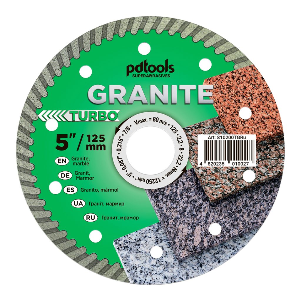 דיסק יהלום PDTools 125 2,2 8 22,2 Turbo Granite | SKU 810200TGRu | מוצר תמונה