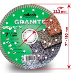 דיסק יהלום PDTools 180 2,6 10 22,2 Turbo Granite | SKU 810400TGRu | מוצר תמונה 3