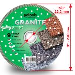 Алмазный диск PDTools 230 2,6 10 22,2 Turbo Granite | Артикул 810600TGRu | Товар Изображен...
