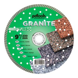 Алмазный диск PDTools 230 2,6 10 22,2 Turbo Granite | Артикул 810600TGRu | Товар Изображен...