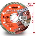 דיסק יהלום PDTools 115 2,2 8 22,2 Turbo Universal | SKU 810100TUNVu | מוצר תמונה 3