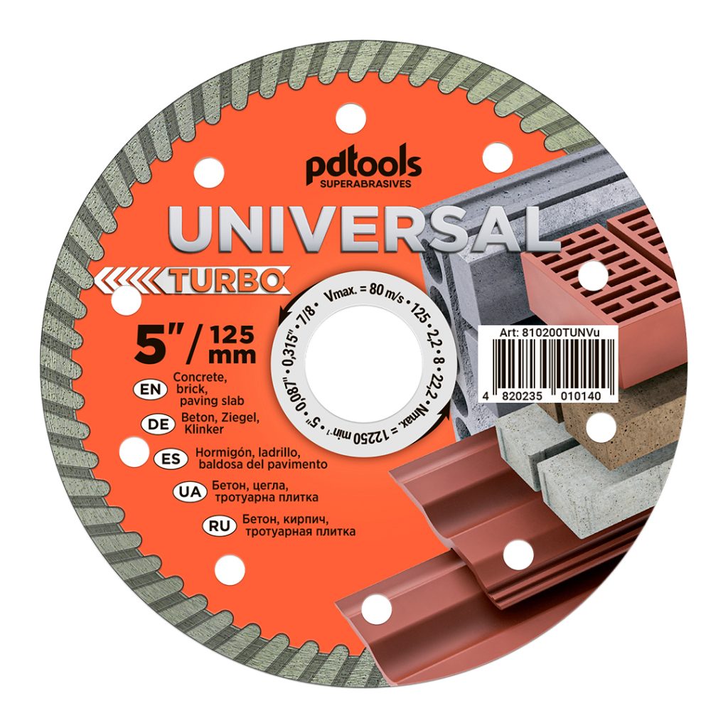 דיסק יהלום PDTools 125 2,2 8 22,2 Turbo Universal | SKU 810200TUNVu | מוצר תמונה