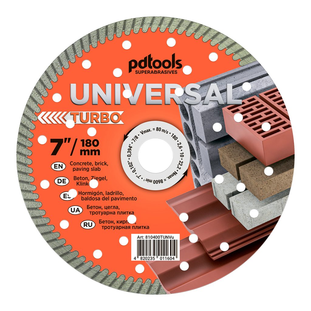 דיסק יהלום PDTools 180 2,6 10 22,2 Turbo Universal | SKU 810400TUNVu | מוצר תמונה