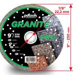 Алмазный диск PDTools 230 2,6 10 22,2 Turbo Granite Pro | Артикул 810602TGRPu | Товар Изображ...