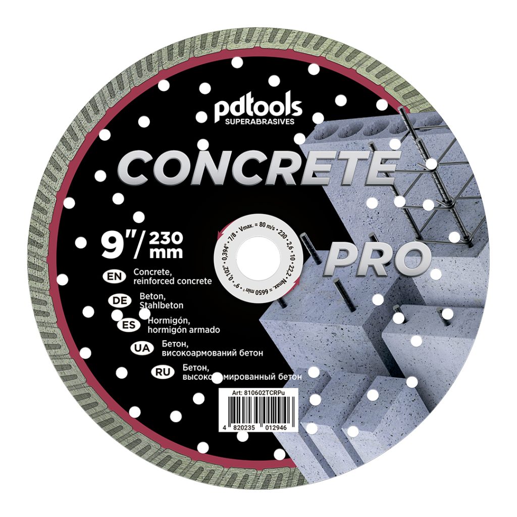 דיסק יהלום PDTools 230 2,6 12 22,2 Concrete Pro | SKU 71603BCPRO | מוצר תמונה