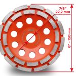 Diamond Milling Cutter PDTools 150 24 6 22,23 CONCRETE | SKU 65151ACRT | Product Image 3