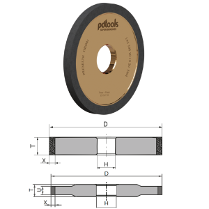 גלגל השחזה יהלום PDTools PREMIUM 1A1 100 x 10 x 10 x 20 mm, HPD01 D64 | SKU FM1-02-HPD01-D64 | מוצר תמו...